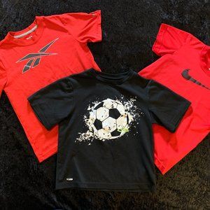 Nike, Reebok, Champion: Set of 3 quick-dry shirts